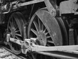 vintage steam engine drive wheels detail