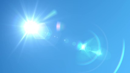 Sticker - Sun moving across the clear blue sky. UHD 4K.