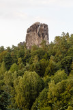 Fototapeta  - Bastei bridge at sunset. Mountains in Germany