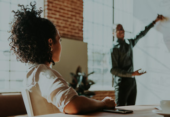 Wall Mural - Presentation in a meeting