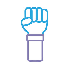 Sticker - hand fist line style icon