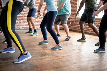 Zumba class at the gym