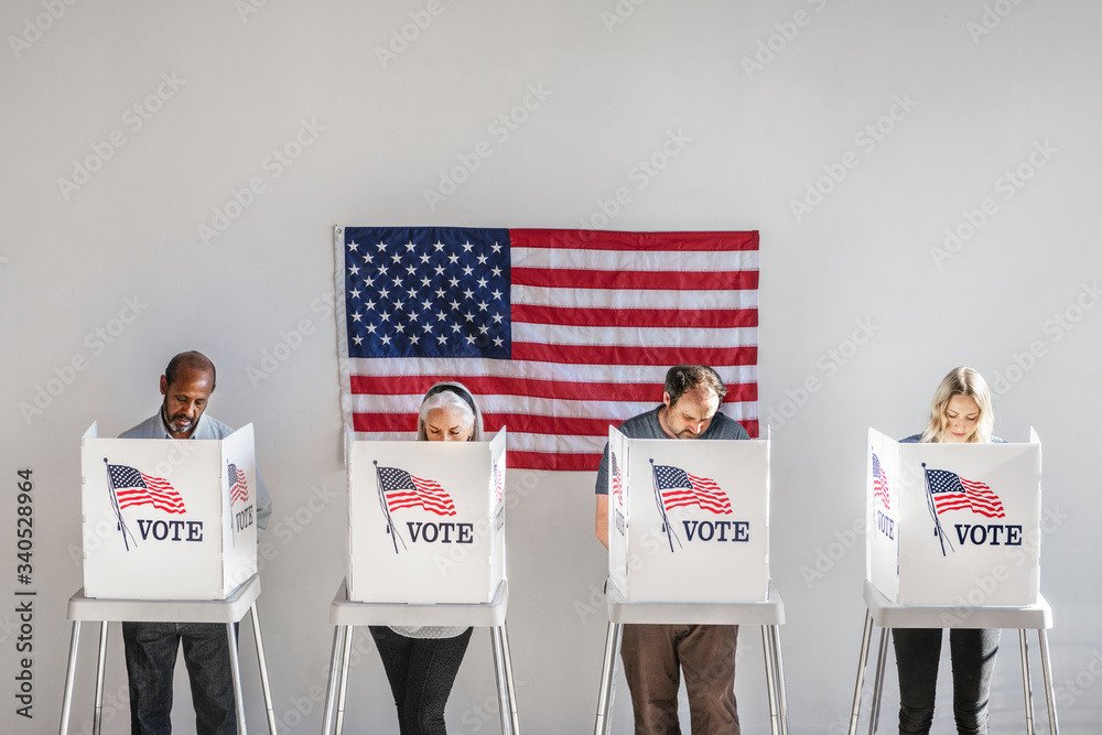 People voting election poll Stock Photo | Adobe Stock