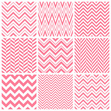 Vector Set Of Pink Chevron Seamless Patterns