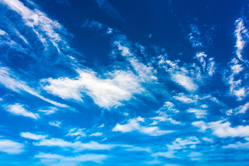 clouds over blue sky on summer day