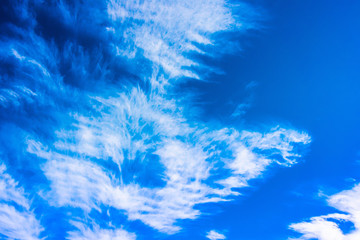 clouds over blue sky on summer day