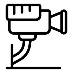 Poster - Surveillance camera icon. Outline surveillance camera vector icon for web design isolated on white background