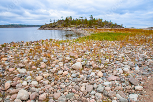 Russia. Karelia. The shore ...