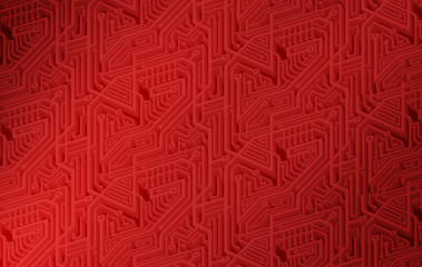 Abstract circuit board futuristic technology processing background. Microchip digital illustration.