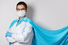 Brave Female Superhero Doctor Will Helping Us In Battle Against The Virus