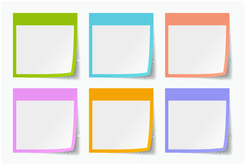 Wall Mural - color post-it background, vector graphics
