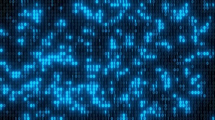 Wall Mural - binary code abstract animation video