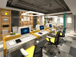 3d render of working office