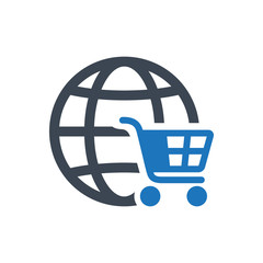 Sticker - Global shopping icon