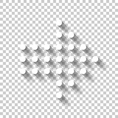 Poster - Dot arrow cursor, right direction. White icon with shadow on transparent background