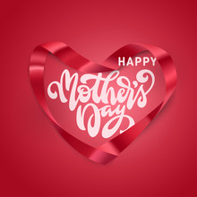 Happy Mothers Day Card. Vector Illustration.