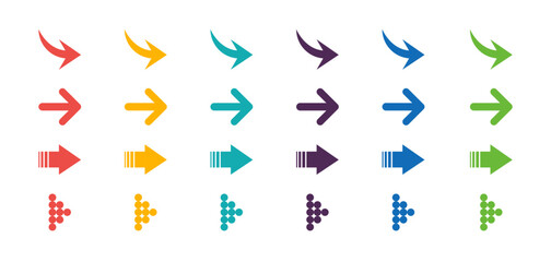 Poster - arrows set icon. arrows set vector illustration. arrow icon. colorful arrow symbols. vector icon. ar