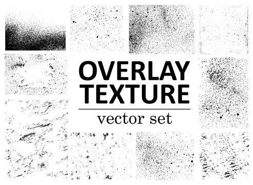 Wall Mural -  - grunge overlays vector. different paint textures with splay effect and drop ink splashes. dirty grai