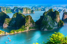 Panoramic View Of Ha Long Bay, Vietnam