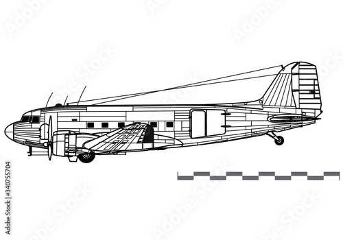 Cuadros en Lienzo Douglas C-47 Skytrain, Dakota, DC-3