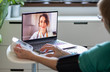 © Melinda Nagy - telemedicine concept elderly woman speaking to her doctor online and taking her blood pressure
