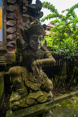 Bali, Indonesia - February, 2020: Pura Tirta Empul temple. Architecture of traditional balinese temples. The most famous temple on the island of Bali