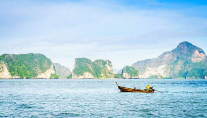 Wall Mural - Morning commute in Andaman Sea