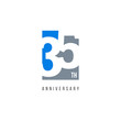 35 Th Anniversary Celebration Logo Vector Template Design Illustration