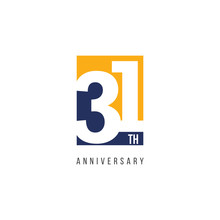 31 Th Anniversary Celebration Logo Vector Template Design Illustration
