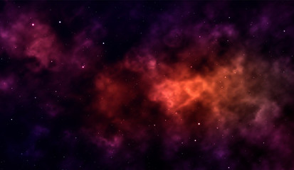 Wall Mural - space background fantastic outer view with realistic bright stars and cluster of gas clouds. univers