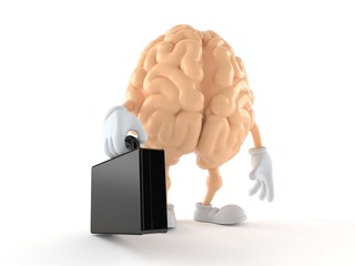 Poster - Brain character holding briefcase