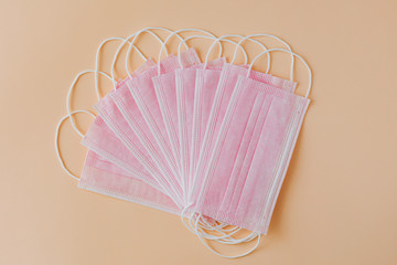 Pink surgical mask collection