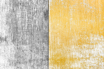 Wall Mural - Scratched gray and yellow wooden textured background