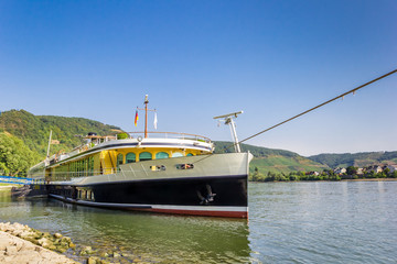 Wall Mural - Historic cruise ship on the river Rhine in Boppard, Germany