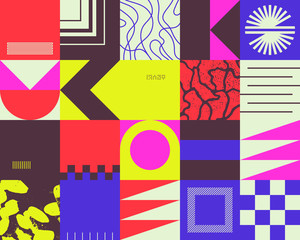 Retro Future Abstract Vector Pattern