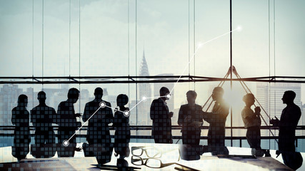 Wall Mural - Business people connecting in the office