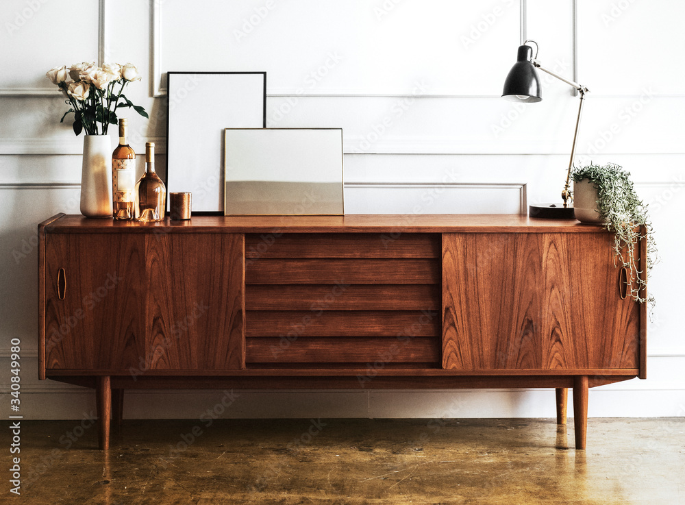 Mid century modern living room Stock Photo | Adobe Stock