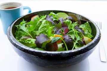 Poster - Vegetarian favorite, continental breakfast lettuce salad with diverse vegetables