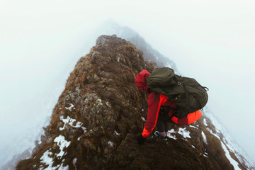 Wall Mural - Misty Helvellyn mountain in England