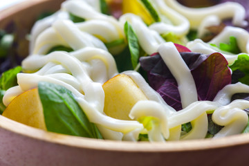 Poster - Vegetarian favorite, continental breakfast lettuce salad with diverse vegetables