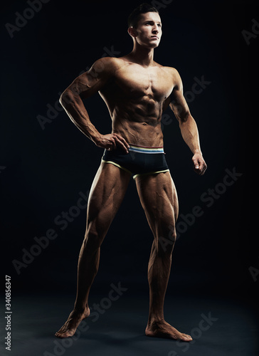 Silhouette of a strong fighter Fototapete