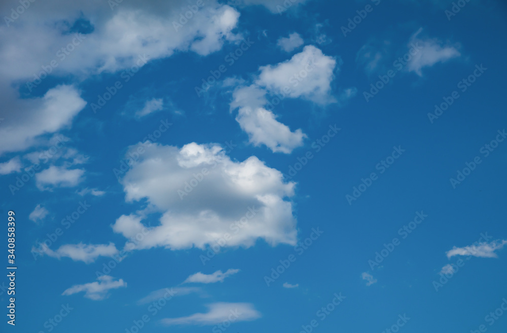 Texture of clouds against a blue sky, dramatic background of a cloudy ...