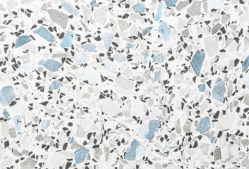 Wall Mural - white abstract art background. watercolor painting on canvas with black and blue stains. mosaic floo