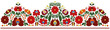 Hungarian embroidery border pattern