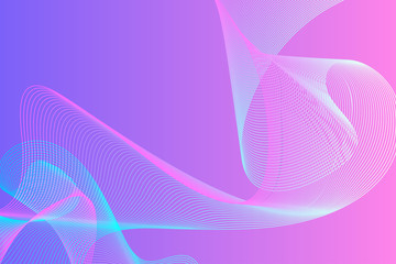 Poster - Line wave abstract vector for business, banner website, brochure and flyer background with copy space.