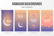 Ramadan Kareem social media instagram story banner template for promotion marketing on the ramadan holidays.Arabian night color with islamic middle east mosque.Cover. Social media background.