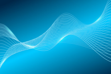 Poster - Line wave particles abstract vector for business, banner website, brochure and flyer background with copy space.
