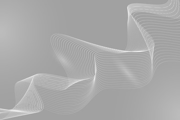 Poster - Line wave abstract vector for business, banner website, brochure and flyer background with copy space.