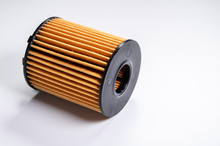 The Filter Element Of A New Oil Filter. New Spare Parts For An Internal Combustion Engine. Filter Insert