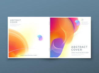 Wall Mural - square liquid abstract cover background design. fluid dynamic element for modern brochure, banner, p